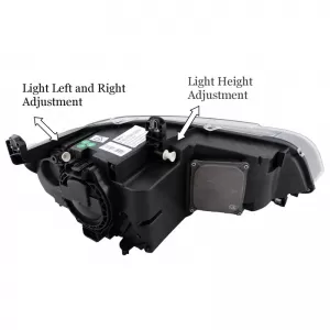 Headlights Set Suitable for BMW X5 E70 07-14 Double L LED Bar Black Upgrade Xenon to LED with Motor Carrier-image-6351951