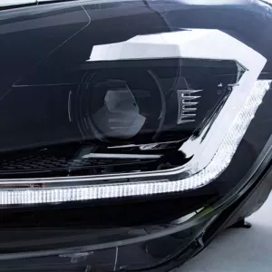 Headlights Set suitable for VW Golf VI (6) 08-12 DRL & LED Signal Dynamic Look Golf 7.5 Black/Silver Line Full LED With Motor Carrier-image-6352016