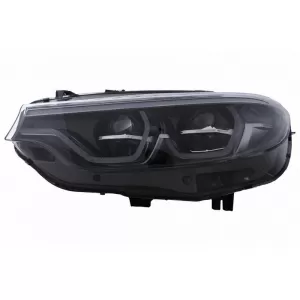 Headlights Set Suitable for BMW 4 F32 F33 F36 (2013-2019) Conversion from HID to LED Angel Eyes Black-image-6352022