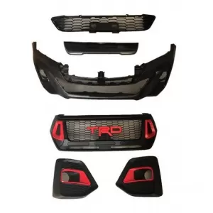 Body Kit suitable for Toyota Hilux Revo 2016-2019 Rocco TRD Look Front Bumper, Grille, Fender Flares-image-6352051
