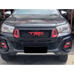 Body Kit suitable for Toyota Hilux Revo 2016-2019 Rocco TRD Look Front Bumper, Grille, Fender Flares-image-6352052
