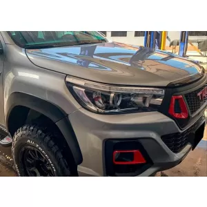 Body Kit suitable for Toyota Hilux Revo 2016-2019 Rocco TRD Look Front Bumper, Grille, Fender Flares-image-6352053