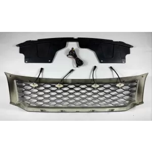 Front Grille suitable for Nissan Navara D23 NP300 15-20 Badgeless Black Mat With Led-image-6352084