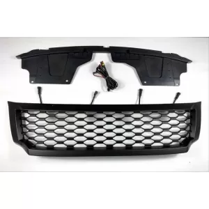 Front Grille suitable for Nissan Navara D23 NP300 15-20 Badgeless Black Mat With Led-image-6352085