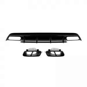 Rear Bumper Diffuser suitable for Mercedes-Benz A-Class W176 15-18 A45 A Design Look With Black Tips -00----00--image-6352087