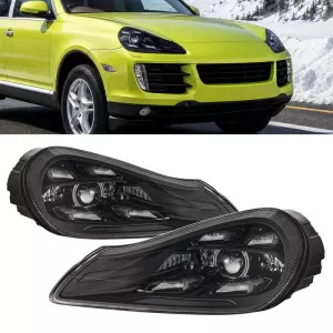 Headlights Set Suitable for Porsche Cayenne 957 07-10 Upgrade 2023 Matrix Style LED-image-6352103