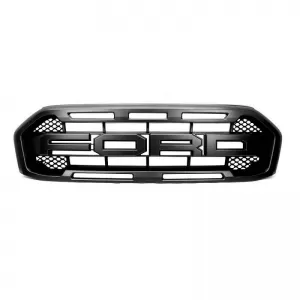 Front Grille suitable for Ford Ranger T8 2019-2023 Raptor Look Black Mat-image-6352131
