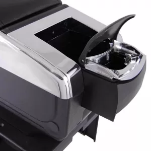 Car Armrest suitable for Drink Holder and Ashtray Universal Black with Chrome 14241-image-6352192