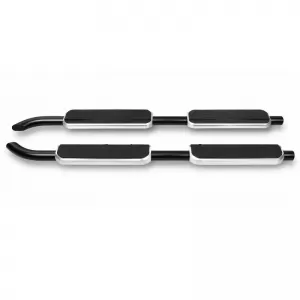 Side Steps with Brackets suitable for Land Rover Defender (L663) 2019+ 4 Doors Black / Silver 2 Pieces-image-6352252
