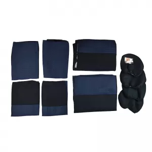 Seat Covers Prime Full Black-Blue Set Front-Rear 10 Pieces 11716-image-6352283