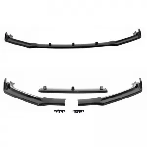 Front Spoiler suitable for Audi A4 B9 15-19 Gloss Black 3 pcs-image-6352330