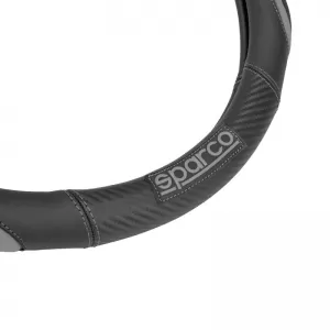 Steering Wheel Cover suitable for Black / Gray Sparco Medium 38cm-image-6352348