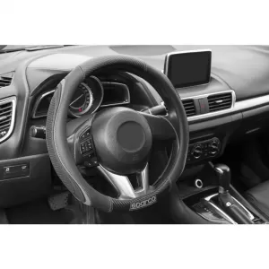Steering Wheel Cover suitable for Black / Gray Sparco Medium 38cm-image-6352350