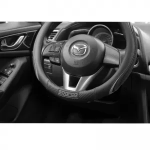 Steering Wheel Cover suitable for Black / Gray Sparco Medium 38cm-image-6352351