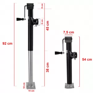 Trailer swing-out support leg support foot parking support 570-950mm with bracket 2300kg-image-6352379