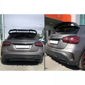 Roof Spoiler suitable for Mercedes-Benz A-Class W176 12-18 / W177 18+ 5D Hatchback, GLA X156 14-19 / H247 20+ Glossy Black From Abs Plastic