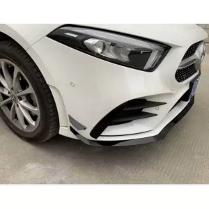 Front Bumper Splitters suitable for Mercedes-Benz A-Class W177 19+ A Design Line Gloss Black 7 pcs-image-6352454