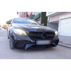 Front Bumper suitable for Mercedes-Benz E-Class W213 / S213 16-19 Pre-Facelift A Design 63s Look Black Edition