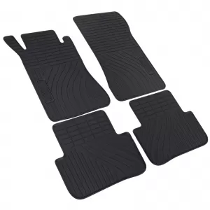 Car Rubber Floor Mats Black Premium Set for Mercedes C-Class W203 S203 00-07-image-6352528