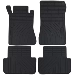 Car Rubber Floor Mats Black Premium Set for Mercedes C-Class W203 S203 00-07-image-6352534