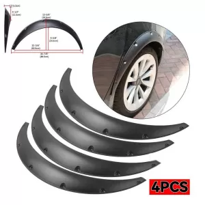 Fender Flares Universal 89cm x 35cm x 11cm from ABS Plastic 4 pc-image-6352557