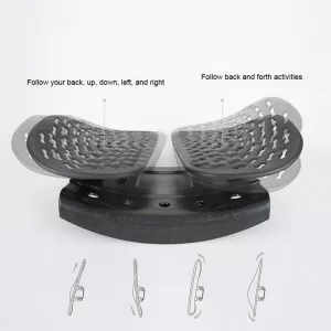 Back Support Anatomic / Orthopedic Seat and Chair Back Support 40cm x 40cm x 14cm Black-image-6352631