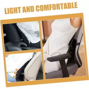 Back Support Anatomic / Orthopedic Seat and Chair Back Support 40cm x 40cm x 14cm Black-image-6352632