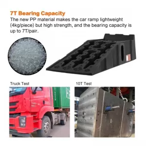 Vehicle Lifting Ramps with Resistance up to 7000Kg 905mm x 305mm x 215mm Plastic Black 2 Pieces-image-6352672
