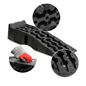 Vehicle Lifting Ramps with Resistance up to 7000Kg 905mm x 305mm x 215mm Plastic Black 2 Pieces-image-6352679