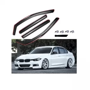 image-36-Deflectoare de vânt potrivite pentru BMW 3 F30 (2012+) Sedan - Set de 4 piese de culoare neagră, față și spate