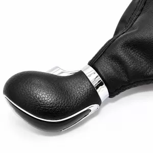 Shift Knob With Boot Black/Chrome Suitable for Opel Astra J 10-16 / Insignia A 08-17 / Meriva B 10+ With 6 Speed