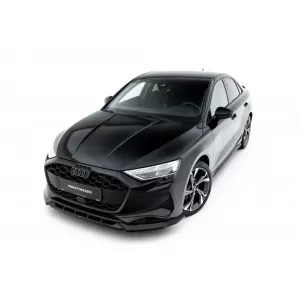 Front Bumper Spoiler Maxton Design suitable for Audi A3 Sedan 8Y after 2024, Gloss Black-image-6352935