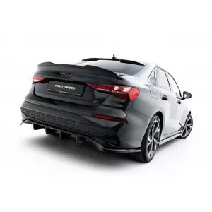 Rear Bumper Spoiler Maxton Design suitable for Audi A3 Sedan 8Y after 2024, Gloss Black-image-6352942