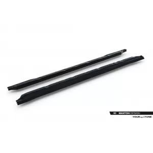 Side Skirts Addons Maxton Design suitable for Audi A3 Sedan 8Y after 2024, Gloss Black-image-6352948