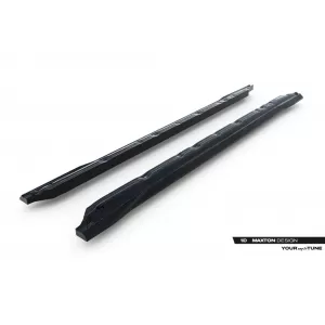 Side Skirts Addons Maxton Design suitable for Audi A3 Sedan 8Y after 2024, Gloss Black-image-6352949