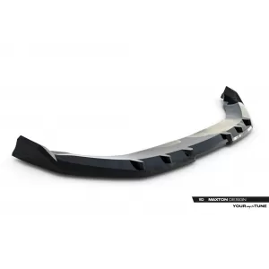 Front Bumper Spoiler Maxton Design suitable for Audi Q6 e-tron Standard, S-Line, SQ6 e-tron SUV, Sportback after 2023, Gloss Black