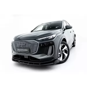 Front Bumper Spoiler Maxton Design suitable for Audi Q6 e-tron Standard, S-Line, SQ6 e-tron SUV, Sportback after 2023, Gloss Black