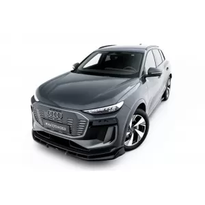Front Bumper Spoiler Maxton Design suitable for Audi Q6 e-tron Standard, S-Line, SQ6 e-tron SUV, Sportback after 2023, Gloss Black