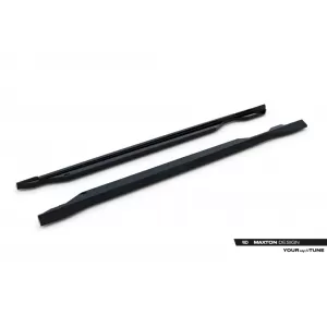 Side Skirts Addons Maxton Design suitable for Audi Q6 e-tron Standard, S-Line, SQ6 e-tron SUV, Sportback after 2023, Gloss Black