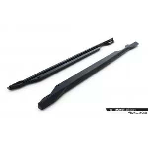 Side Skirts Addons Maxton Design suitable for Audi Q6 e-tron Standard, S-Line, SQ6 e-tron SUV, Sportback after 2023, Gloss Black