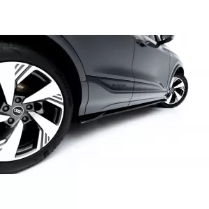 Side Skirts Addons Maxton Design suitable for Audi Q6 e-tron Standard, S-Line, SQ6 e-tron SUV, Sportback after 2023, Gloss Black