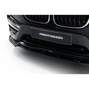 Front Bumper Spoiler Maxton Design suitable for BMW X3 G01 2017-2021, Gloss Black-image-6353025