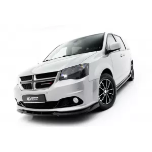 Front Bumper Spoiler Maxton Design suitable for Dodge Grand Caravan 2010-2020, Gloss Black-image-6353217