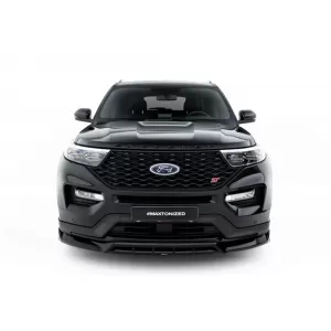 ST Front Bumper Spoiler Maxton Design suitable for Ford Explorer 2019-2024, Gloss Black-image-6353237