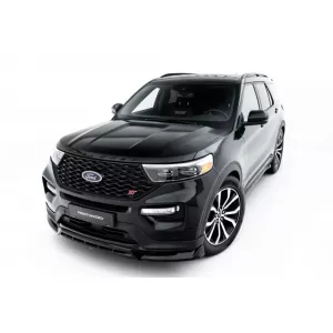 ST Front Bumper Spoiler Maxton Design suitable for Ford Explorer 2019-2024, Gloss Black-image-6353238