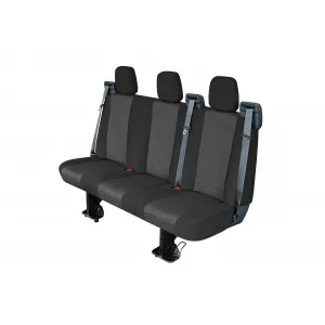 Kegel Tailor Made series seat cover suitable for the second or third row of seats for Ford Transit Custom 2012-2023, after 2024, Volkswagen Transporter T7 after 2024, black