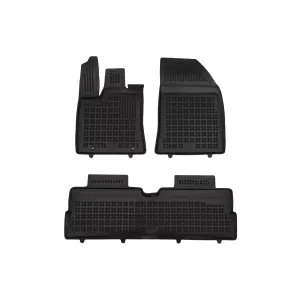 Rezaw-Plast specific tray-type rubber mats suitable for BYD Dolphin Surf BEV after 2025, set of 3 pieces, black