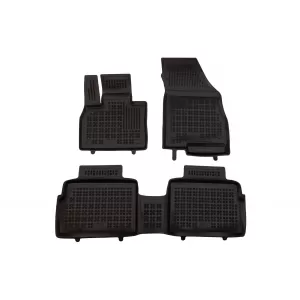 Rezaw-Plast specific tray-type rubber mats suitable for Chery Tiggo 7 after 2025, set of 3 pieces, black