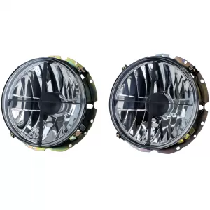 Klarglas Scheinwerfer mit Fadenkreuz für VW Käfer Golf 1 + Cabrio Caddy T3 LT-image-6353891