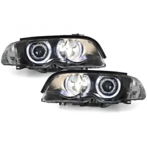 Faruri compatibil cu BMW Seria 3 E46 Coupe Cabrio (04.1999-03.2003) Angel Eyes Negru-image-59371